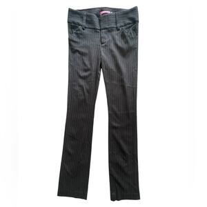 Alice + Olivia Black Pinstripe Trousers